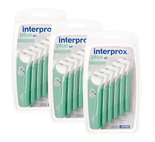 Interprox Interprox Plus Micro 2.4mm Groen - 3 x 6 stuks - Voordeelverpakking