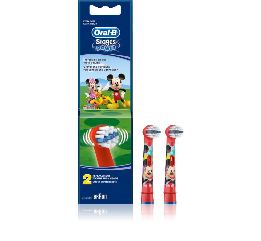 Oral-B Stages Power Kids Opzetborstels Mickey Mouse - 2 stuks