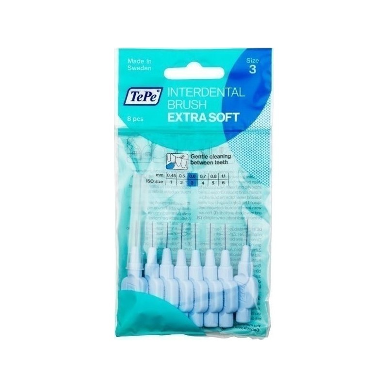 TePe Interdentale Ragers Extra Soft 0.6 mm Lichtblauw - 8 stuks