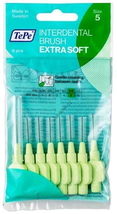 Tepe Interdentale Ragers Extra Soft 0.8 mm Lichtgroen - 8 stuks