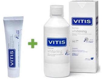 Vitis Whitening Mondspoelmiddel + tandpasta