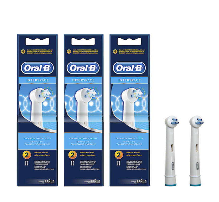 Onveilig Hoop van luister Oral B Opzetborstels Interspace | 3 x 2 stuks - Kiesrijk