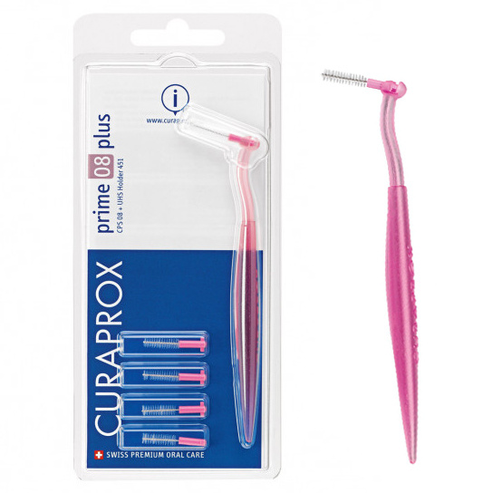 Curaprox Prime Plus 08 met houder - Roze