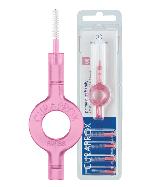 Curaprox Prime Plus Handy 08 met houder - Roze
