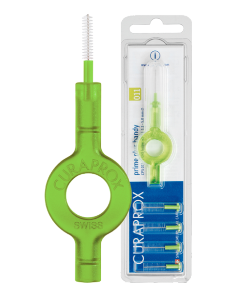 Curaprox Prime Plus Handy 011 met houder - Groen