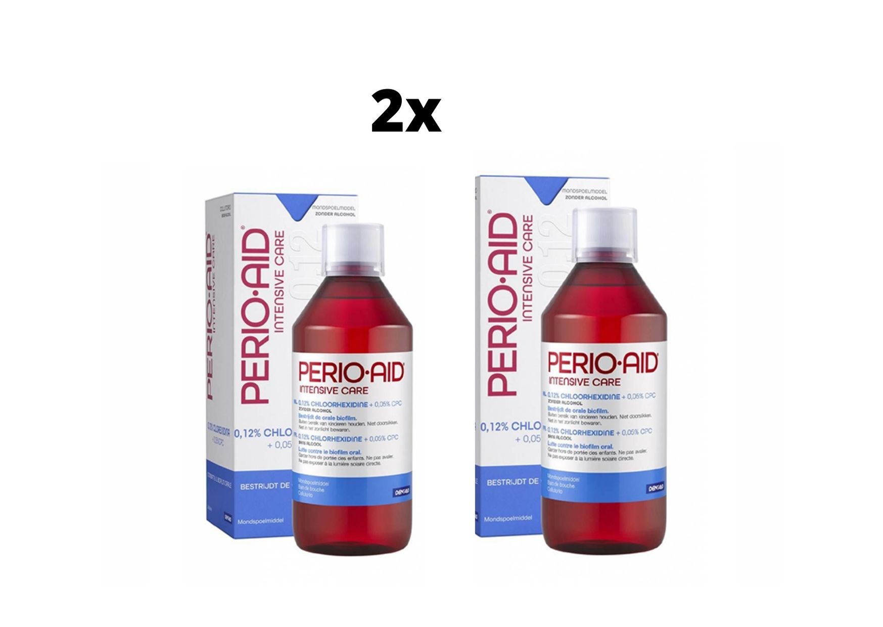 2x Perio-Aid Intensive Care Mondspoelmiddel 0,12%