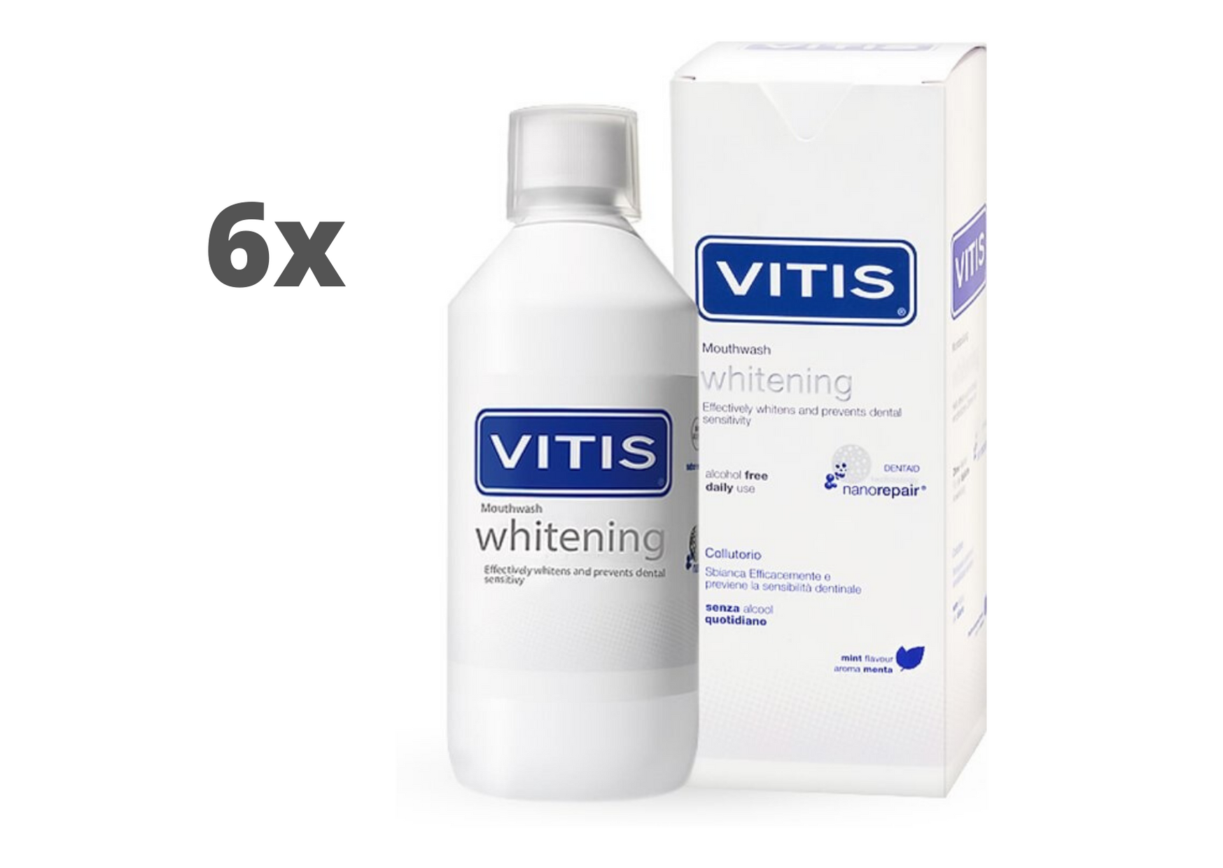 6x Vitis Whitening Mondspoelmiddel