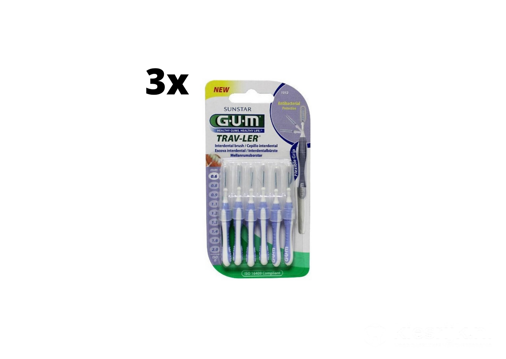 3x Gum Travler Ragers - 0.6mm Lila