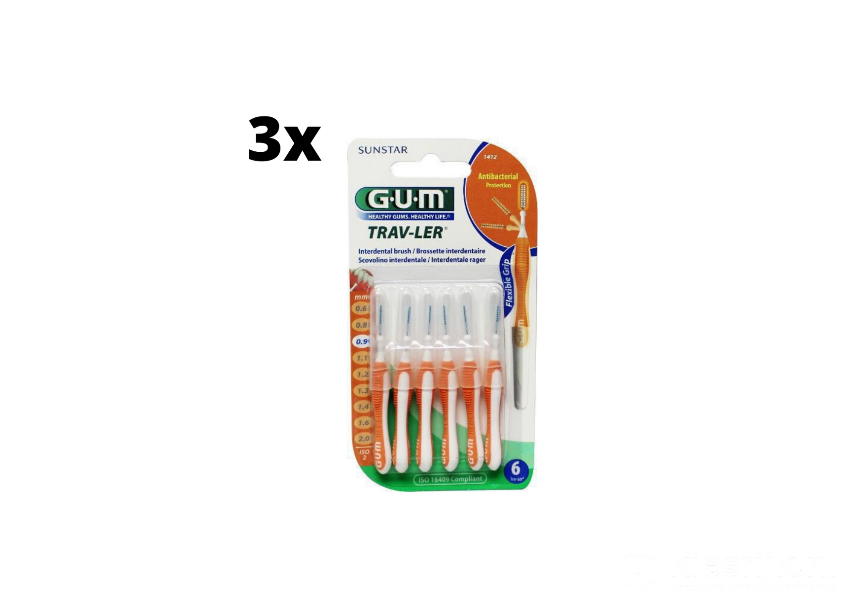 3x Gum Travler Ragers - 0.9mm Oranje