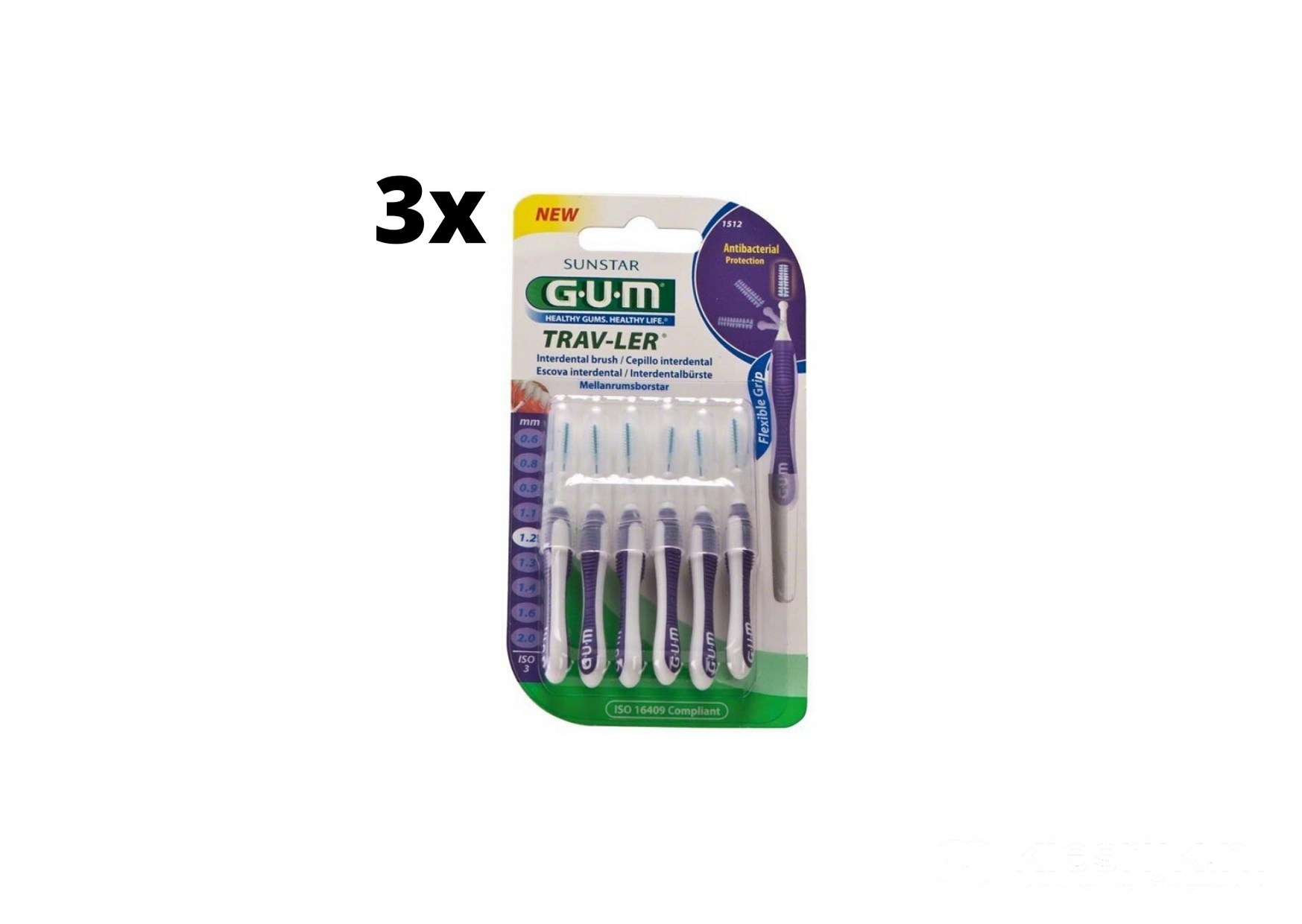 3x Gum Travler Ragers - 1.2mm Paars