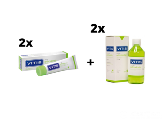 2x Vitis Orthodontic Mondspoelmiddel + 2x Vitis Orthodontic Tandpasta - Voordeelpakket