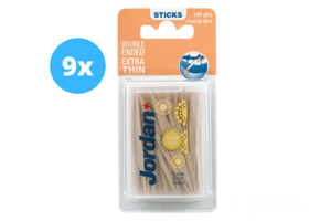 Jordan Tandenstoker Extra Dun - 9x 140 Stuks - Voordeelverpakking