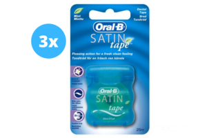 Oral-B Satin Tape - 3 x 25 m - Flosdraad - Voordeelverpakking