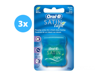 Oral-B Satin Tape - 3 x 25 m - Flosdraad - Voordeelverpakking