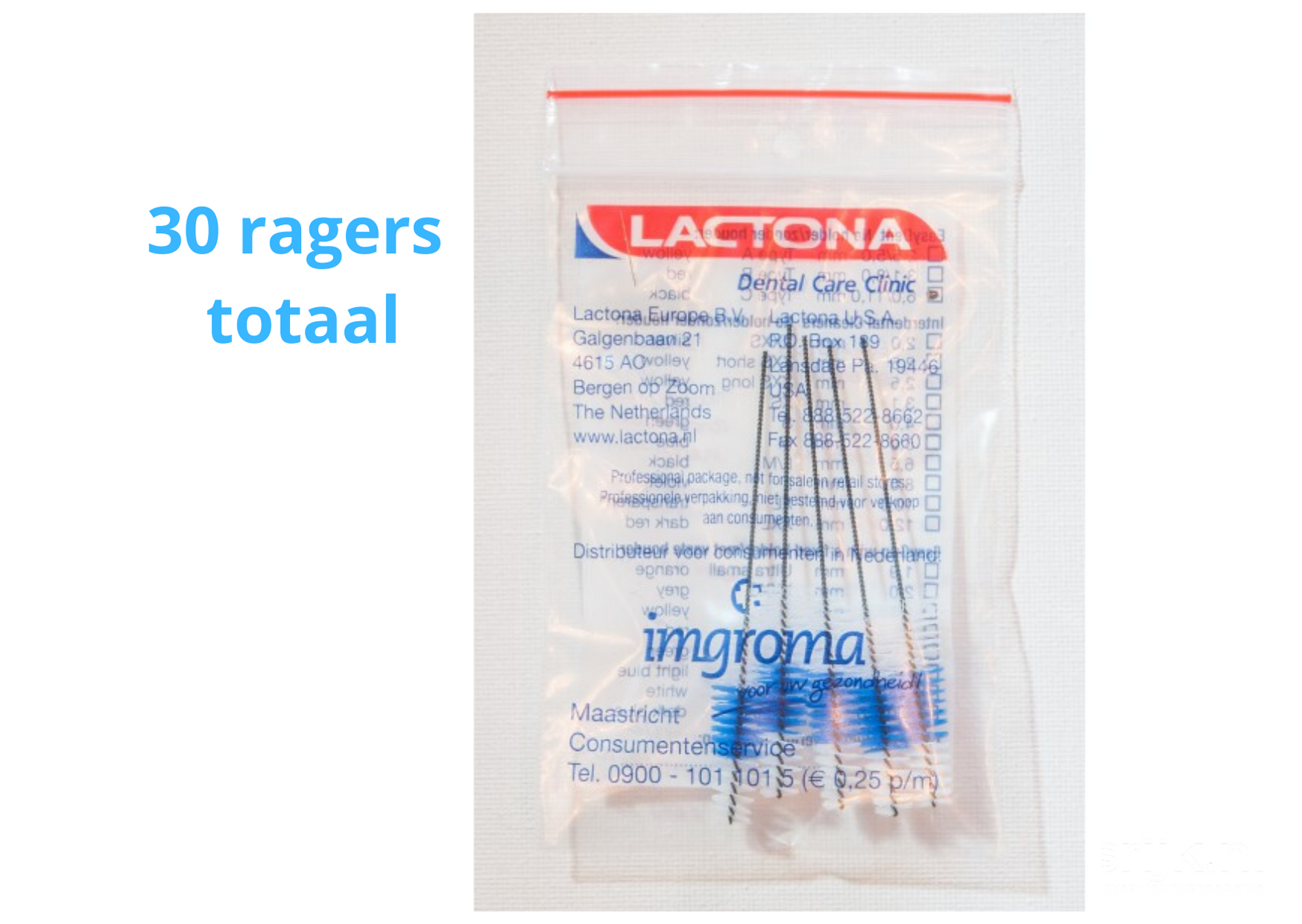 Lactona EasyDent Type C 6 - 11mm - Ragers - 6 gripzak x 5 stuks  - Voordeelpakket