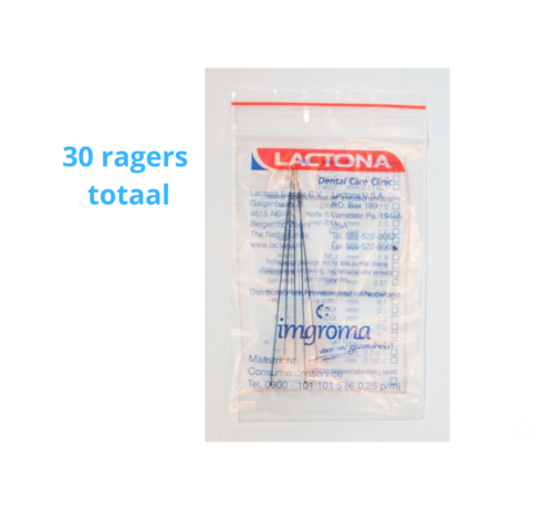 Lactona Lactona Interdentaal Ragers - Medium 5mm - Blauw - 6 gripzak x 5 stuks - Voordeelpakket