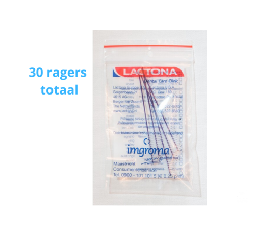 Lactona Lactona Interdentaal Ragers - Large 8mm - Violet - 6 gripzak x 5 stuks - Met gratis beschermhouder - Voordeelpakket