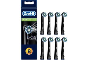 Oral-B Cross Action Black Edition Opzetborstels - 8 Stuks