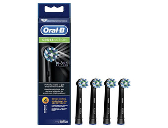 Oral-B Cross Action Black Edition Opzetborstels - 4 Stuks