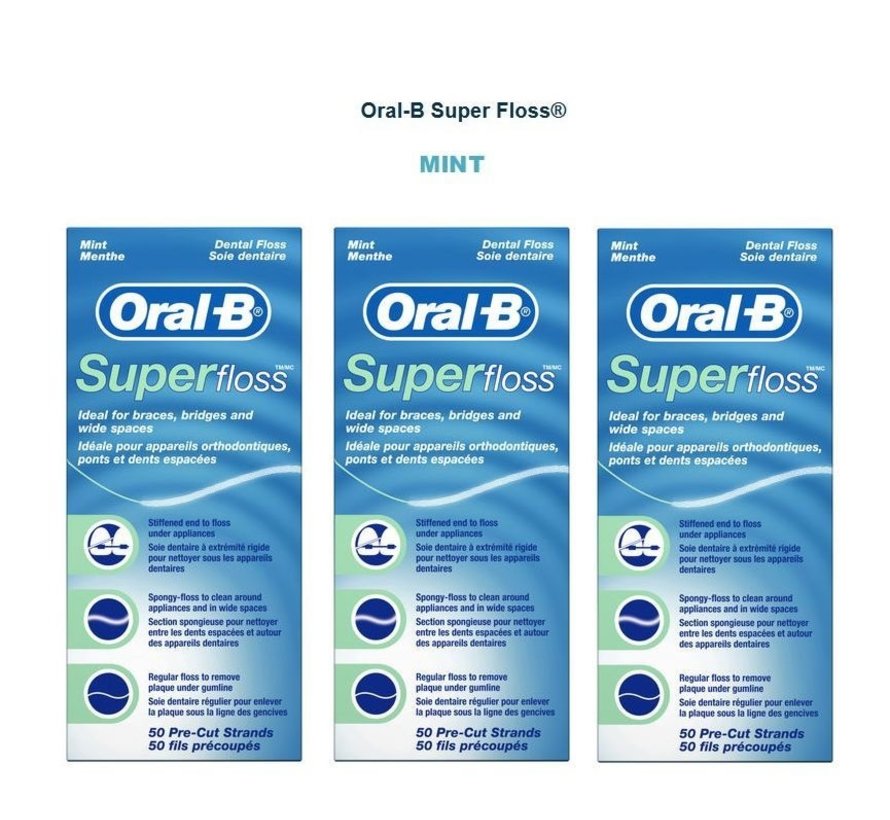 Oral-B Superfloss - 4 x 50 stuks - Flosdraad