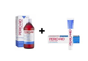 1x Perio-Aid Intensive Care Mondspoelmiddel 0,12% + 1x Perio Aid intensive care tandpasta 0,12% Chlorhexidine