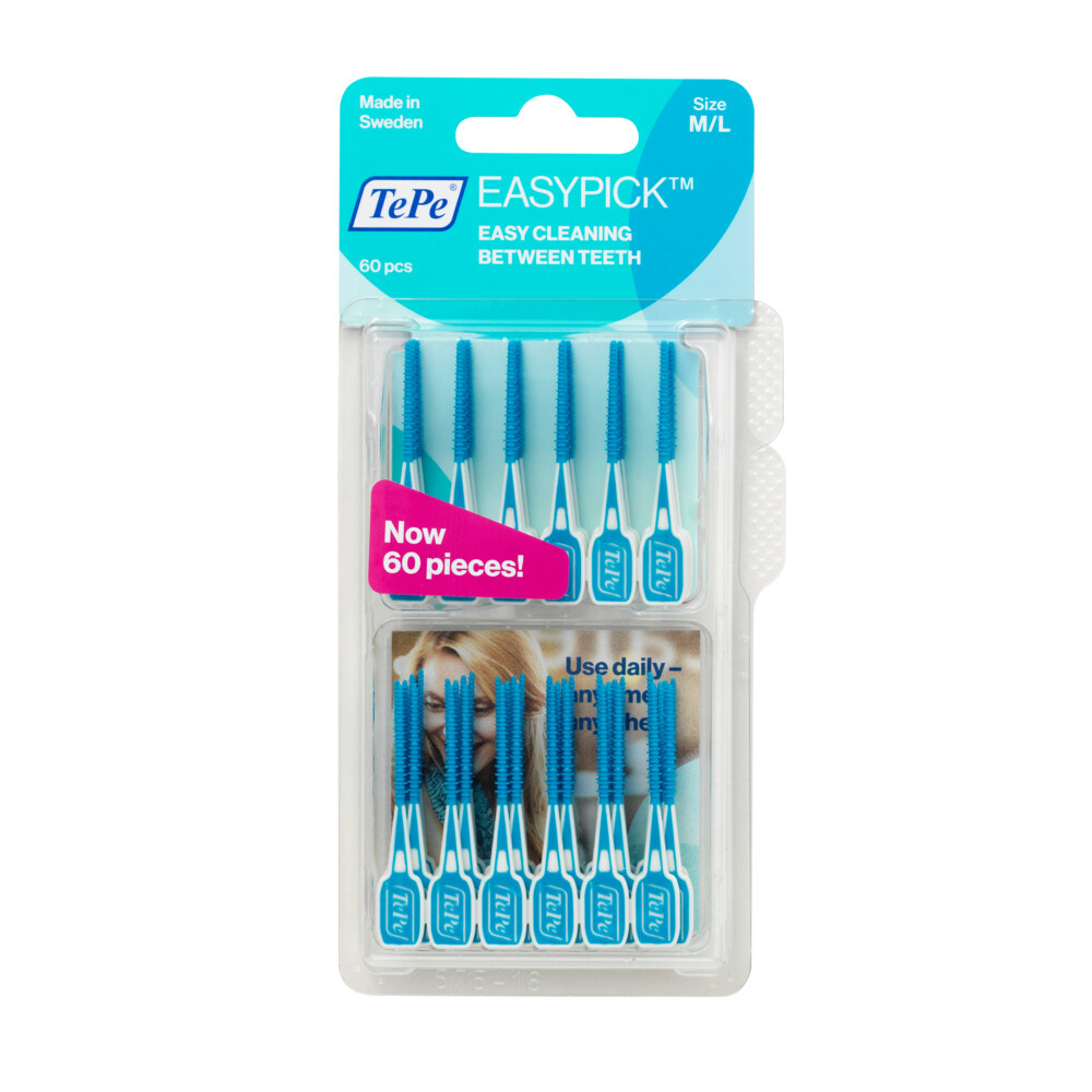 TePe EasyPick M/L - Turquoise - 60 Stuks