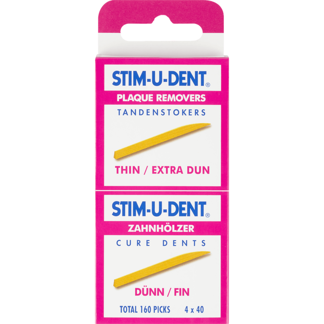 Stimudent Tandenstokers Dun – 3x 160 stuks