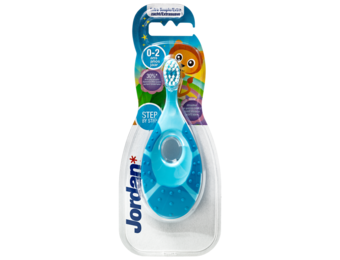2x Jordan Tandenborstel Step By Step 0-2 jaar Blauw/Groen