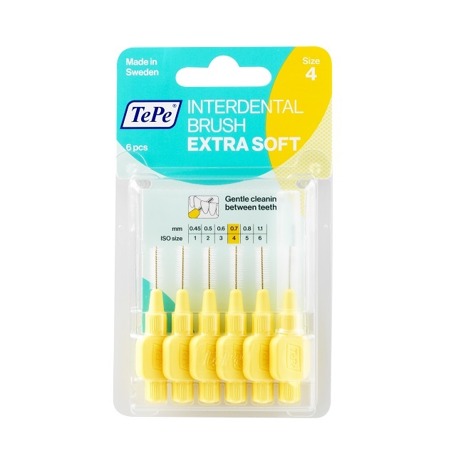 TePe Interdentale Ragers Extra Soft 0.7 mm Lichtgeel - 6 stuks