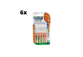 6x GUM Trav-Ler Ragers Oranje 0.9mm blister à 4 stuks