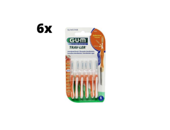 6x GUM Trav-Ler Ragers Oranje 0.9mm blister à 4 stuks