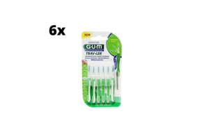 6x GUM Trav-Ler Ragers Groen 1.1mm blister à 4 stuks