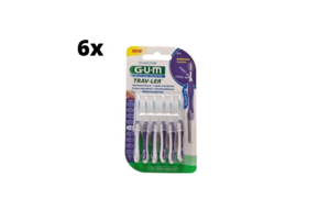 6x GUM Trav-Ler Ragers Paars 1.2mm blister à 4 stuks