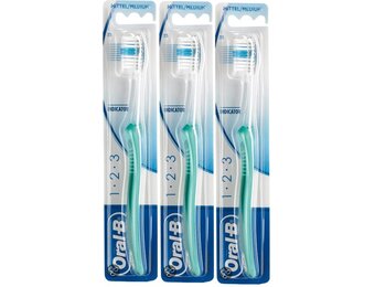 Oral-B 1-2-3 Indicator 35M - 3 stuks - Tandenborstel - Voordeelverpakking