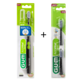 1x GUM Activital Sonic Elektrische Tandenborstel - Zwart + 1x GUM Opzetborstels Zwart