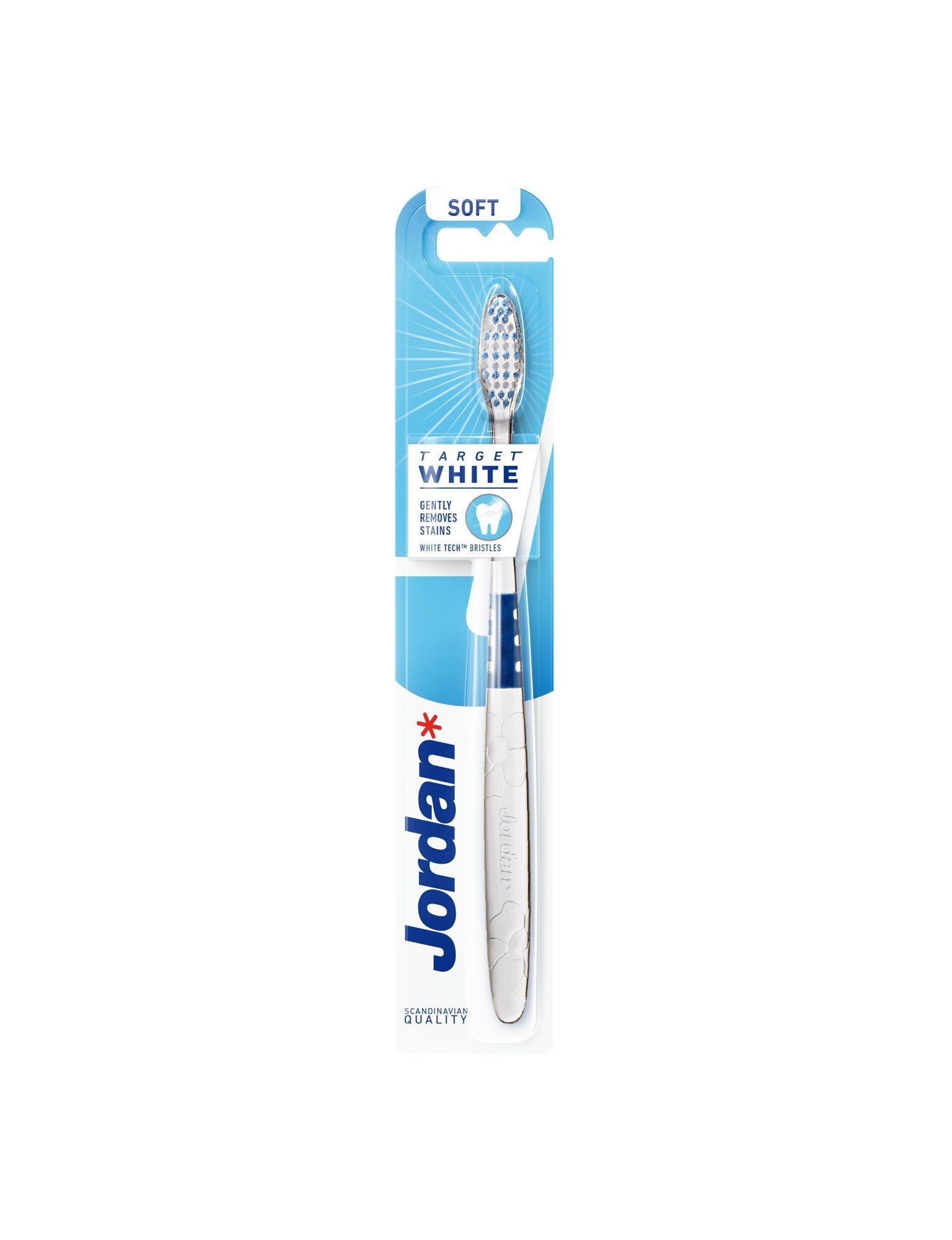 Jordan tandenborstel target white medium - 3 stuks - Voordeelverpakking
