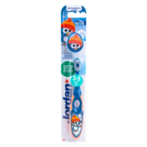 Jordan Step By Step 2 - 4x Tandenborstel (3-5 jaar) Kleur Blauw/Groen met 2x Jordan Tandpasta 0-5 jaar