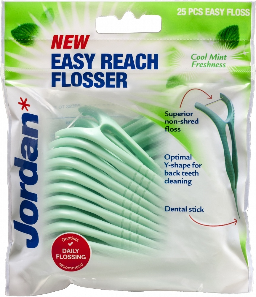 6x Jordan Easy Reach Flosser 25 stuks - Voordeelverpakking