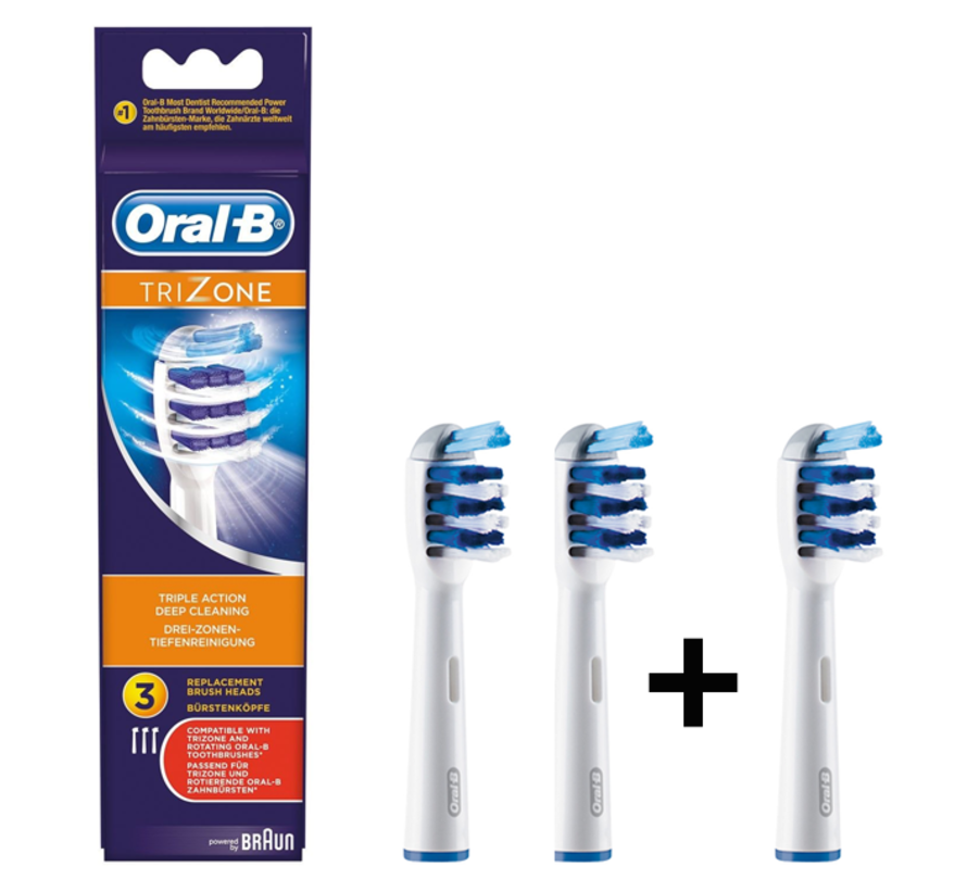 Oral B Trizone Opzetborstels - 3 stuks -