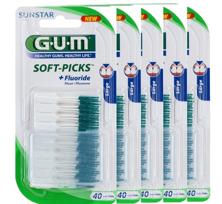 4x GUM Soft-Picks Original Large 40 stuks