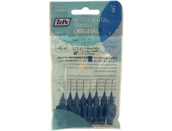 3x TePe Ragers 0,6 mm Blauw blister à 8 stuks