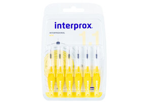 3x Interprox Ragers Mini 1.1 Geel Blister à 6 stuks