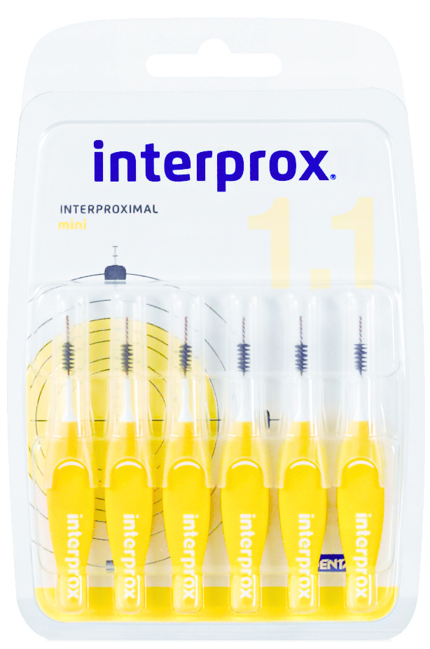 3x Interprox Ragers Mini 1.1 Geel Blister à 6 stuks