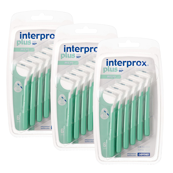 3x Interprox Plus Micro 2.4 mm Groen blister à 6 ragers