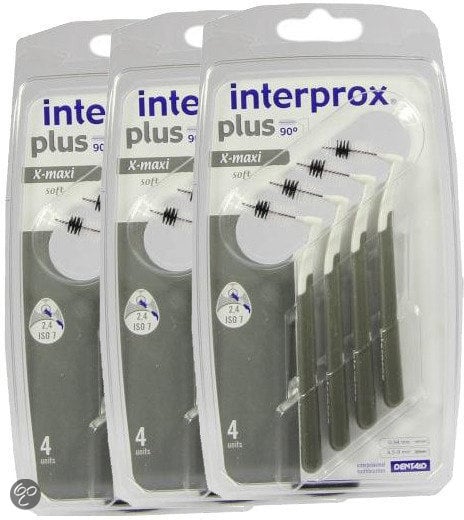 3x Interprox Plus X Maxi 4.5-9 mm Grijs blister à 4 ragers