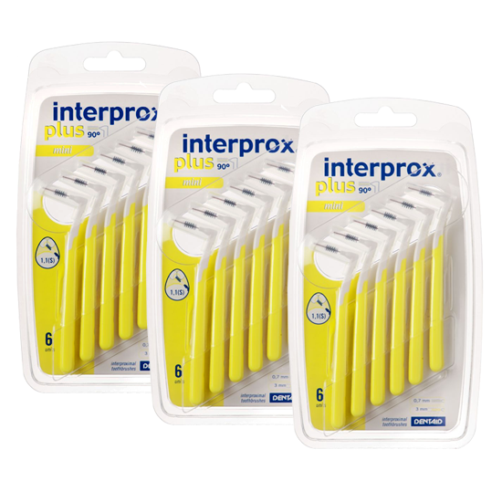 3x Interprox Plus Mini 3mm Geel blister à 6 ragers