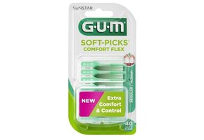 3x GUM Soft-Picks Comfort Flex Regular 40 stuks