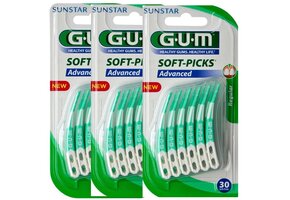 3x GUM Soft-Picks Advanced Regular 30 stuks