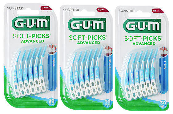 3x GUM Soft-Picks Advanced Small 30 stuks
