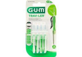 GUM Trav-ler Ragers 1.1 mm Groen - 4 stuks